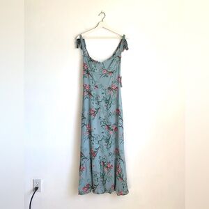 NWT Reformation Nikita Leona Blue Pink Floral Dress Size 8 Boho Coquette